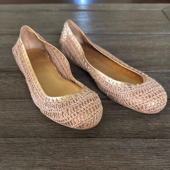 Jack Rogers Java Metallic Crochet Ballet Flats - Picture 1 of 8